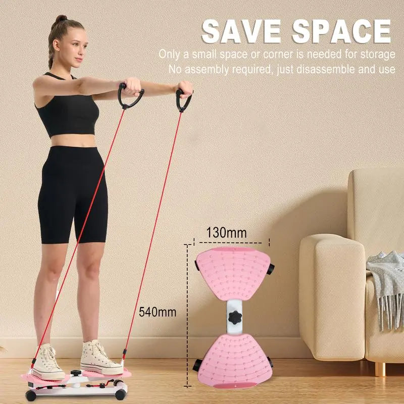 Waist Twist Machine Ab Training 300 Lbs Capacity Ab Board for Women Core Workout Equipment Portable Waist Toner for Aerobic Exercise Home Gym Cardio