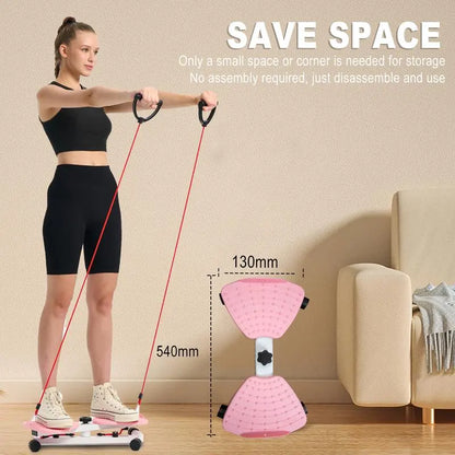 Waist Twist Machine Ab Training 300 Lbs Capacity Ab Board for Women Core Workout Equipment Portable Waist Toner for Aerobic Exercise Home Gym Cardio